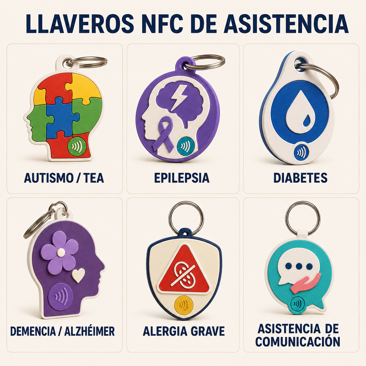 Llavero NFC personalizado