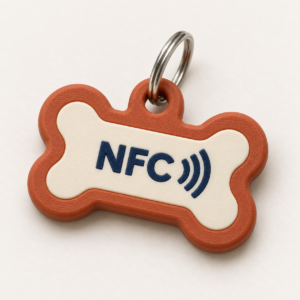 Colgante NFC mascota · Hueso